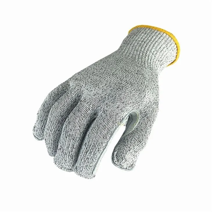 Heavy Duty HPPE Cut Resistant Palm Leather Mechanics Construction Gloves